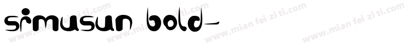 simusun bold字体转换